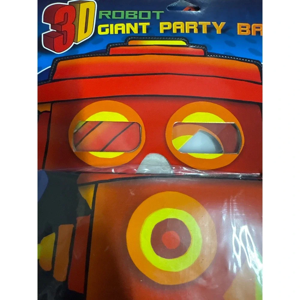 Giant‎ Party Banner with Stickers Space Rocket Ship Robot Party Bot 3D Birthday